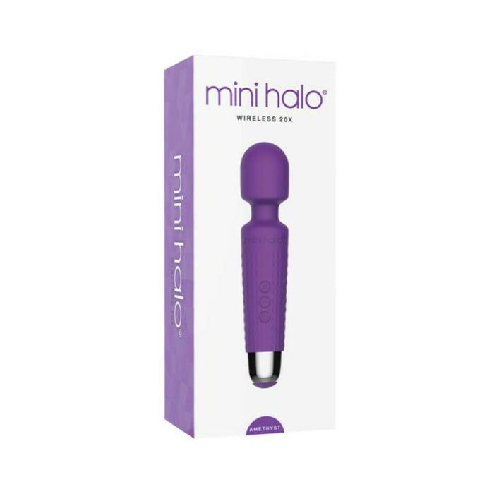 Mini Halo Wireless Wand 20x Silicone Amethyst | cutebutkinky.com