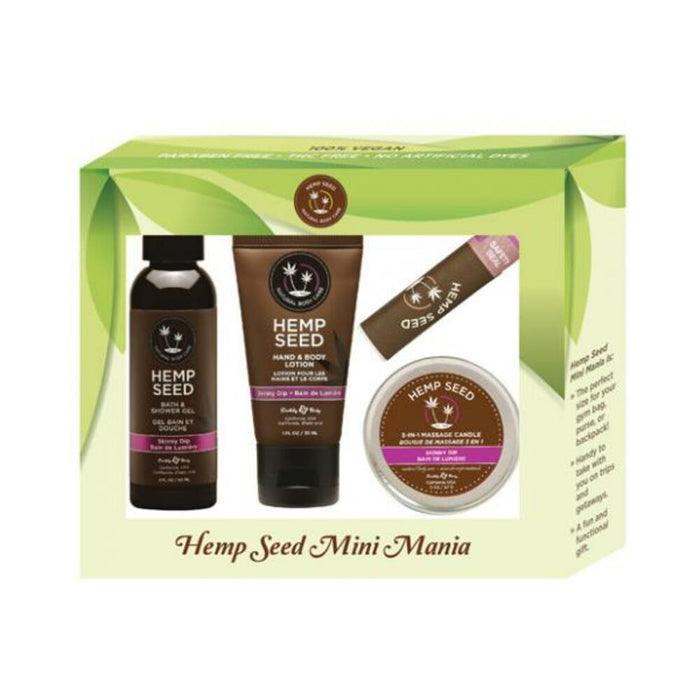 Earthly Body Hemp Seed Mini Mania Travel Set Skinny Dip | cutebutkinky.com