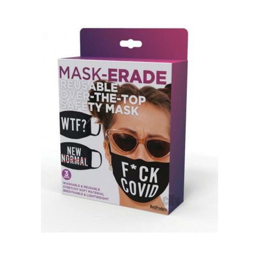 Maskerade Masks - F Covid/wtf?/new Normal - 3-pack. | cutebutkinky.com