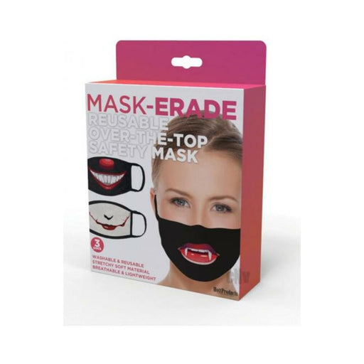 Maskerade Masks - Joker/pennywise/vampire - 3-pack | cutebutkinky.com