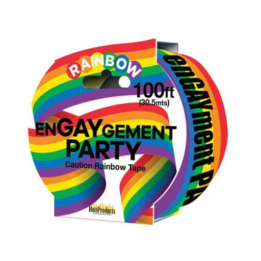 Engaygement - Rainbow Style - Caution Party Tape - 100' | cutebutkinky.com