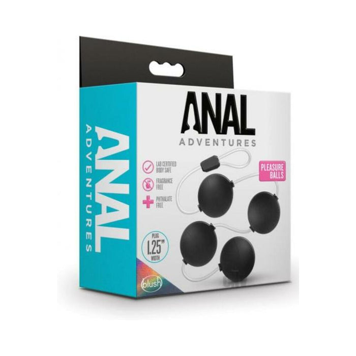 Anal Adventures - Pleasure Balls - Black | cutebutkinky.com