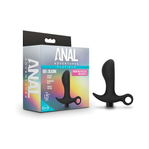 Anal Adventuresplatinum - Silicone Vibrating Prostate Massager 01 - Black | cutebutkinky.com