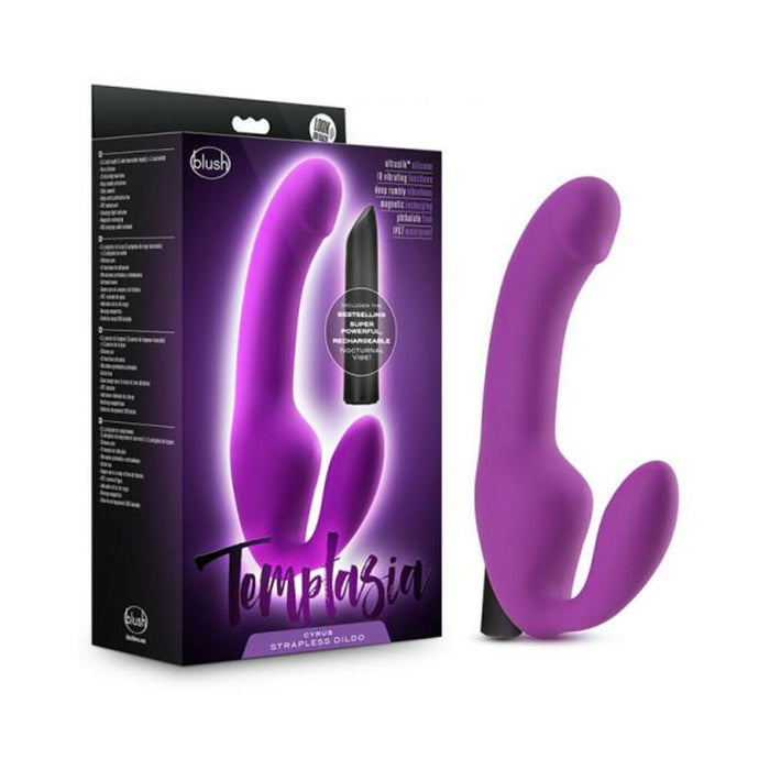 Temptasia - Cyrus - Strapless Silicone Dildo - Purple | cutebutkinky.com