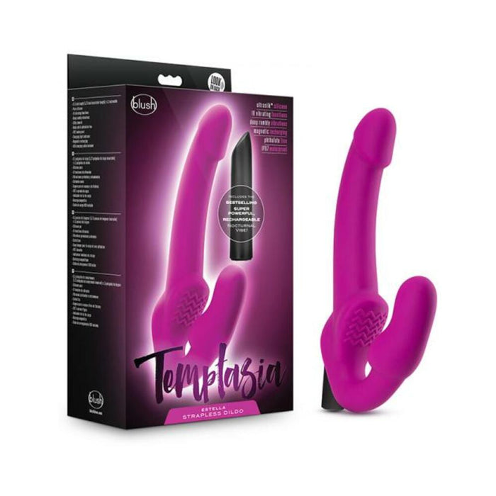 Temptasia - Estella - Strapless Silicone Dildo - Pink | cutebutkinky.com