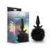 Anal Adventures Platinum - Rabbit Tail Plug - Black | cutebutkinky.com