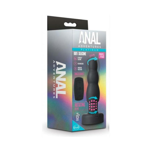 Anal Adventures Platinum - Propel Plug - Black | cutebutkinky.com