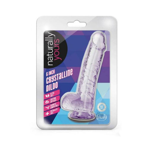 Naturally Yours Crystalline Dildo 6 In. Amethyst | cutebutkinky.com