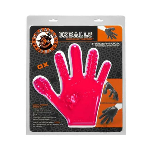 Oxballs Finger Fuck Glove Hot Pink | cutebutkinky.com