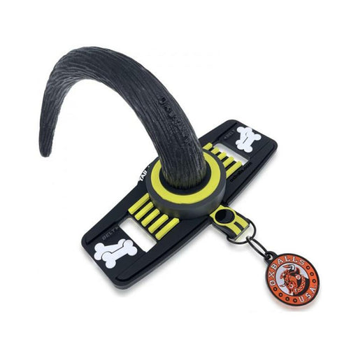 Oxballs Tail Handler Belt Strap With Pup Tail Silicone/pvc Yellow | cutebutkinky.com