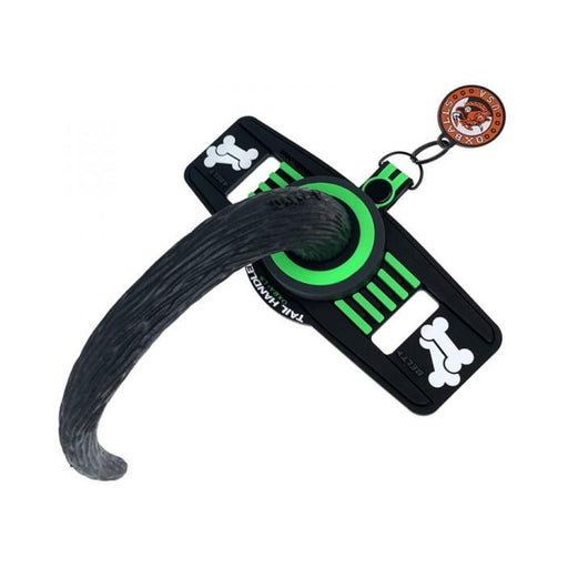 Oxballs Tail Handler Belt Strap With Pup Tail Silicone/pvc Green | cutebutkinky.com
