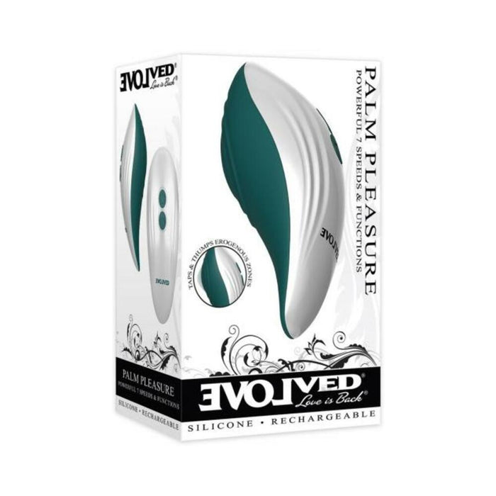 Evolved Palm Pleasure Teal/white | cutebutkinky.com