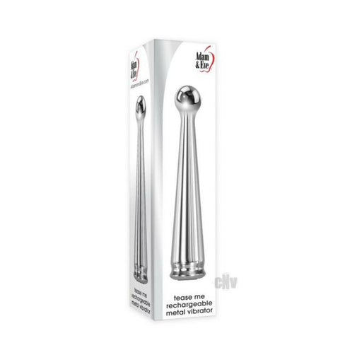 A&e Tease Me Rechargeable Metal Vibrator | cutebutkinky.com