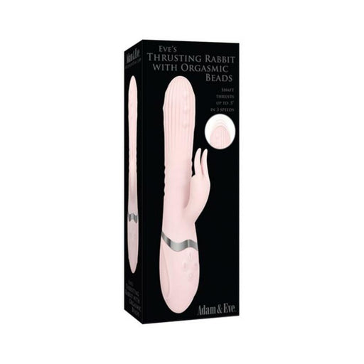 A&e Eve's Thrusting Rabbit With Orgasmic Beads Pink | cutebutkinky.com