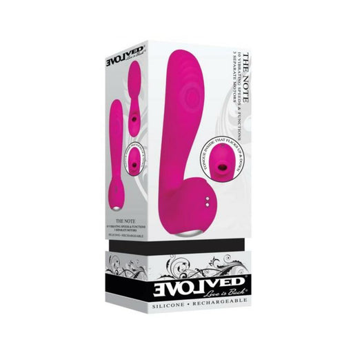 Evolved The Note Dual Stimulator - Magenta | cutebutkinky.com