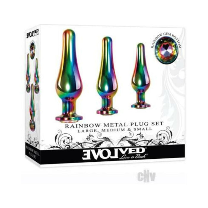 Evolved Rainbow Metal Plug Set | cutebutkinky.com