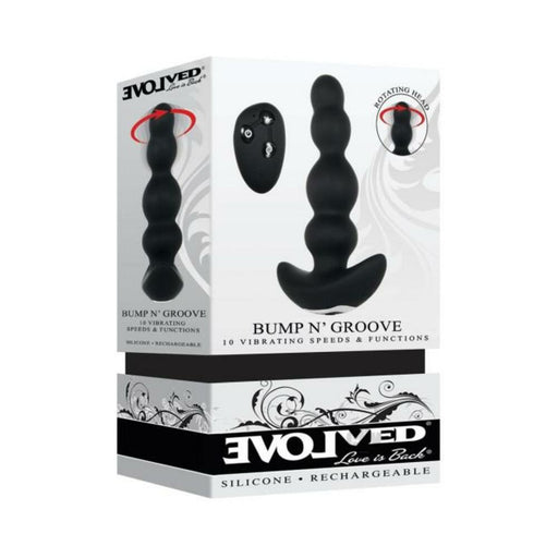 Evolved Bump N' Groove Beaded Anal Vibrator Black | cutebutkinky.com