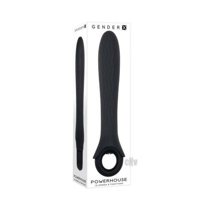 Gender X Powerhouse Ring-handle Vibrator Black | cutebutkinky.com