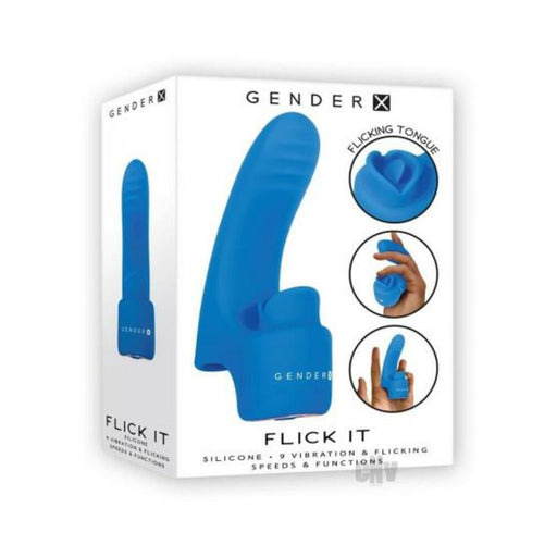 Gender X Flick It Finger Vibrator Blue | cutebutkinky.com