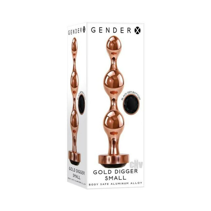 Gender X Gold Digger Small Plug Rose Gold/black | cutebutkinky.com