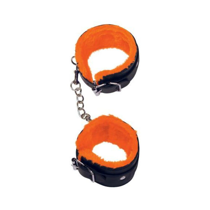 Love Cuffs Ankle Black Orange Lining | cutebutkinky.com