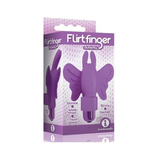 The 9's Flirt Finger Butterfly Finger Vibrator Purple | cutebutkinky.com