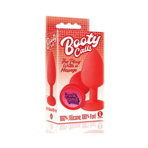 The 9's Booty Call Silicone Butt Plug Red Fuck Yeah | cutebutkinky.com