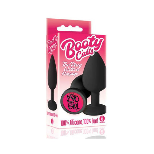 The 9's Booty Call Silicone Butt Plug Black Bad Girl | cutebutkinky.com