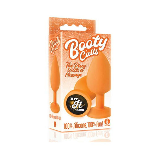 The 9's Booty Call Silicone Butt Plug Orange Hit It Hard | cutebutkinky.com