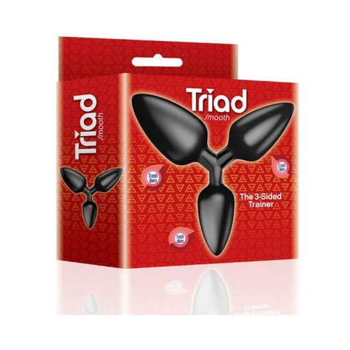 The 9's Triad 3-sided Butt Plug Smooth | cutebutkinky.com