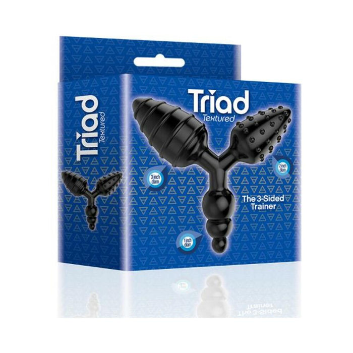 The 9's Triad 3-sided Butt Plug Textured | cutebutkinky.com