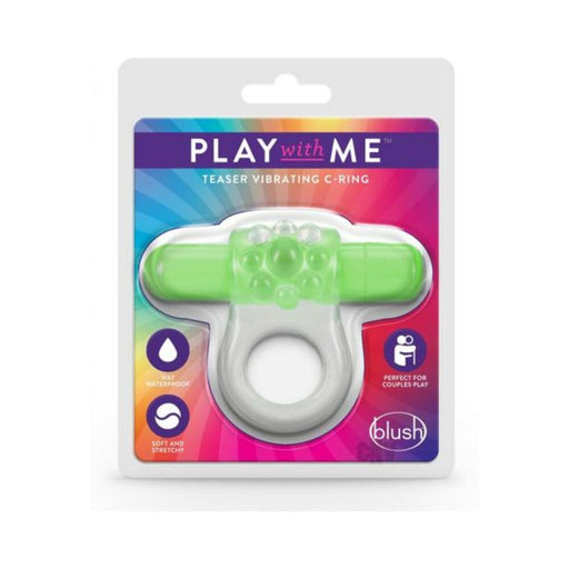 Play With Me - Teaser Vibrating C-ring - Green | cutebutkinky.com