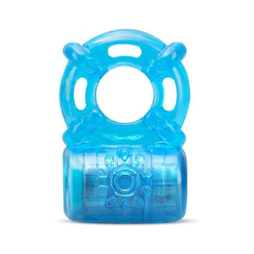 Stay Hard - Rechargeable 5 Function Cock Ring - Blue | cutebutkinky.com