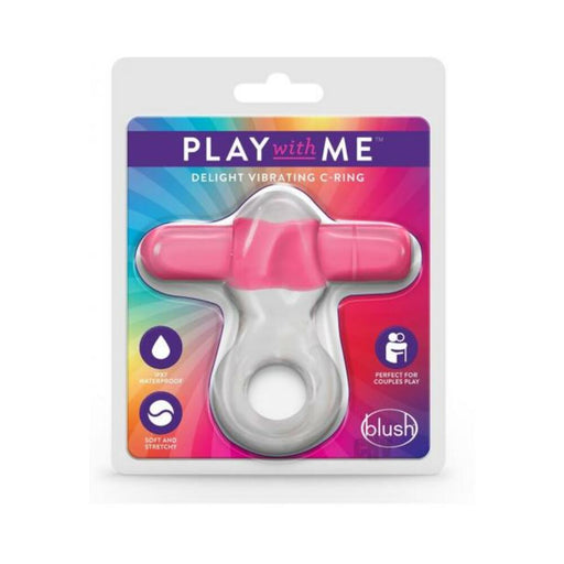 Play With Me - Delight Vibrating C-ring - Pink | cutebutkinky.com