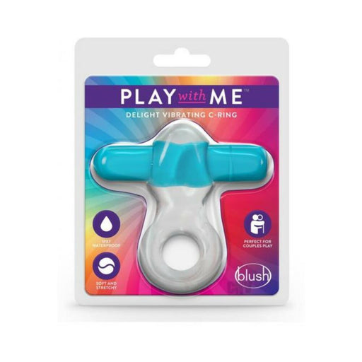 Play With Me - Delight Vibrating C-ring - Blue | cutebutkinky.com