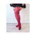 Kixies Holly Cranberry Sparkle Thigh-high Stockings Size A | cutebutkinky.com