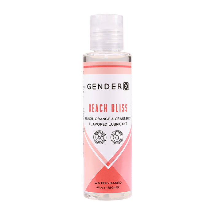 Gender X Beach Bliss Peach, Orange & Cranberry Flavored Water-Based Lubricant 4 oz.