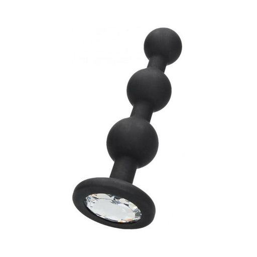 Ouch! Silicone Beaded Diamond Butt Plug - Black | cutebutkinky.com