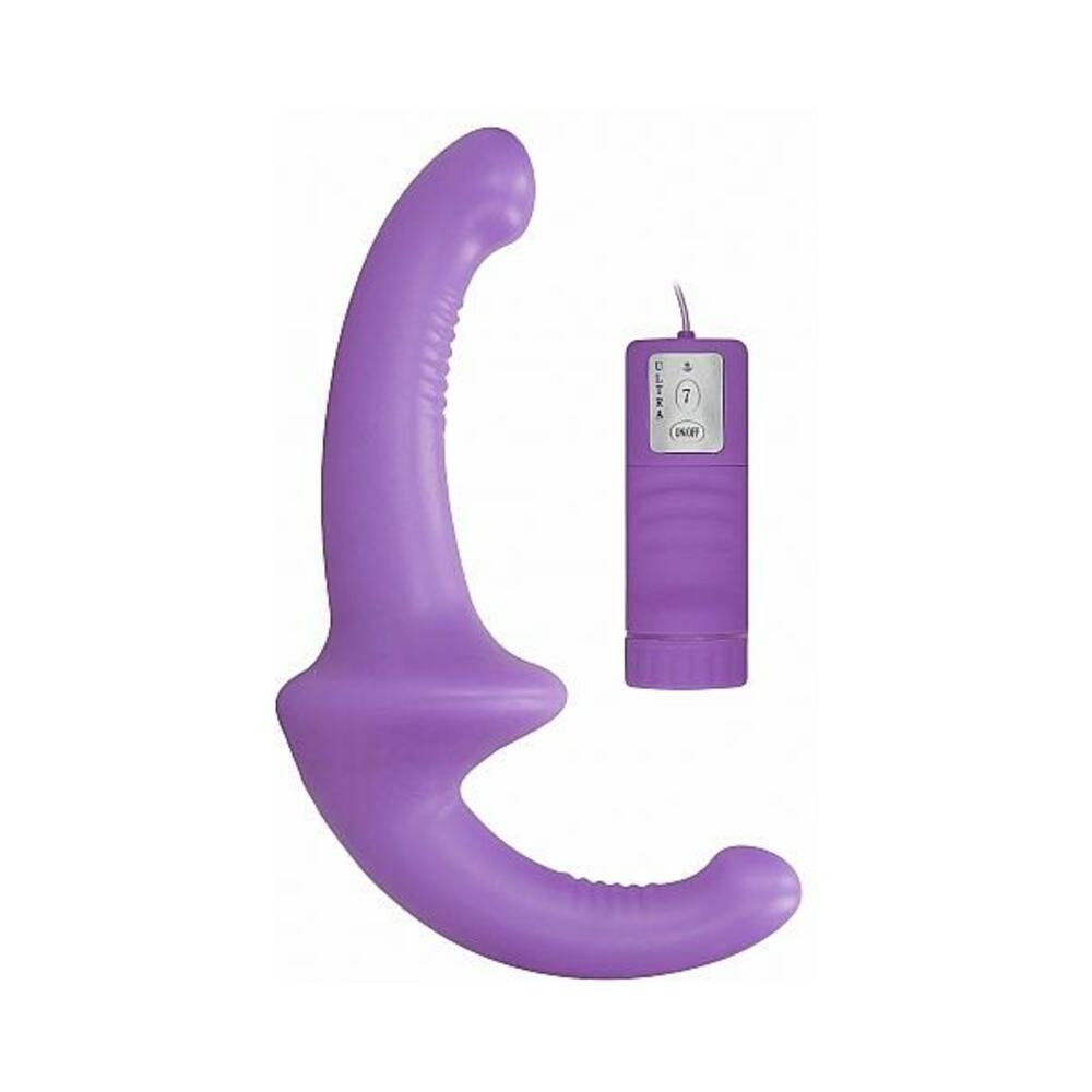 Ouch! Vibrating Silicone Strapless Strapon - Purple | cutebutkinky.com