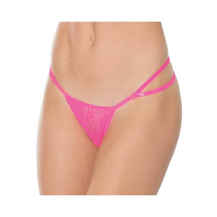 Adjustable G-string Pink Os Hanging | cutebutkinky.com