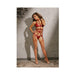 Dreamgirl Two-piece, Strappy Garter Play Set With Unlined Lace Bra Garnet Os | cutebutkinky.com