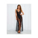 Dreamgirl Stretch Lace Teddy & Sheer Mesh Maxi Skirt With Adjustable Straps & G-string Blacklarge Ha | cutebutkinky.com
