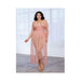 Dreamgirl Plus-size Stretch Lace Teddy & Sheer Mesh Maxi Skirt With Adjustable Straps & G-string Ros | cutebutkinky.com