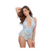 Dreamgirl Stretch, Scalloped, Galloon Lace Teddy Light Blue Os | cutebutkinky.com