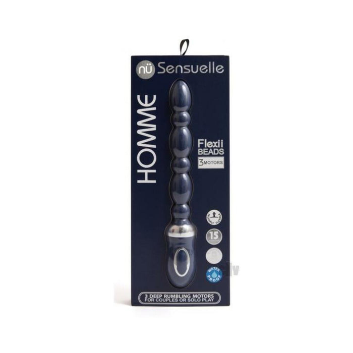 Sensuelle Homme Flexii Beads Rechargeable Navy Blue | cutebutkinky.com