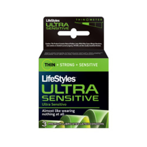 Lifestyles Condom Ultra Sensitive Lubricated 3 Pack | cutebutkinky.com