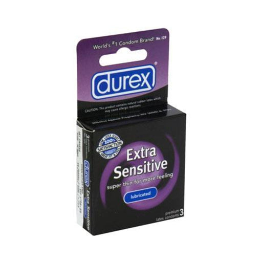 Durex Extra Sensative Lubricated Condoms (3 Pack) | cutebutkinky.com