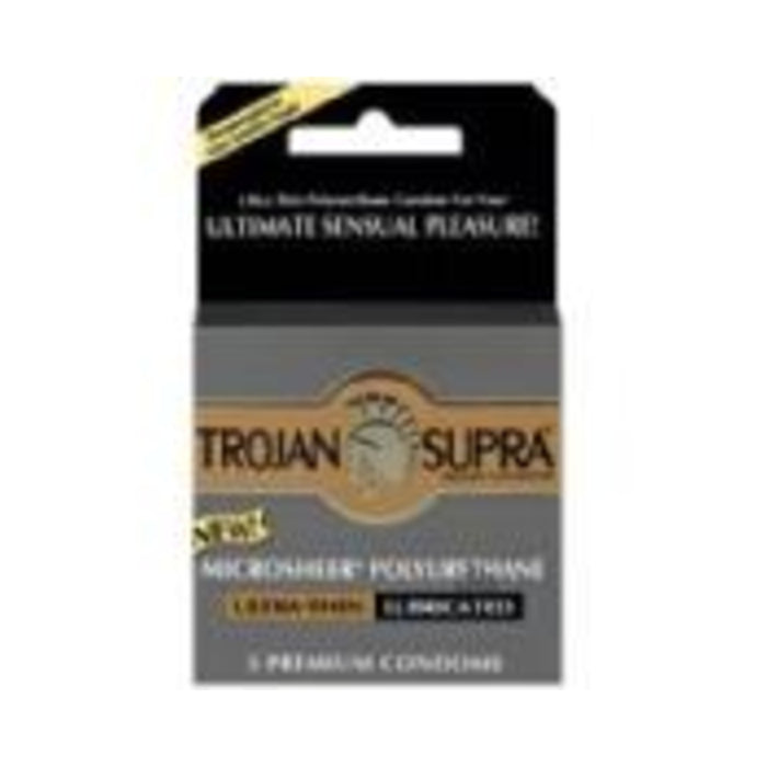 Trojan Supra Microsheer Polyurethane Condoms 3 Pack