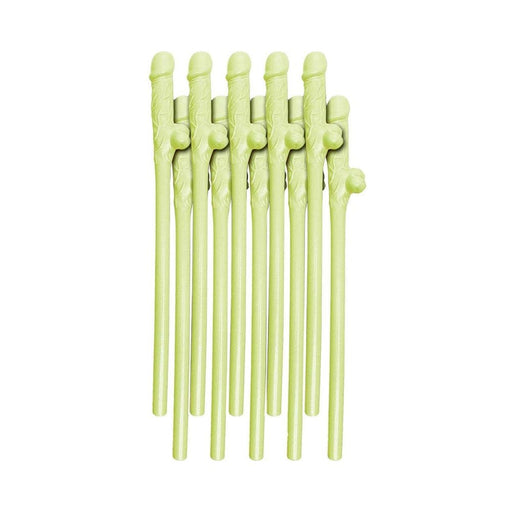 Bachelorette Party Favors Dicky Sipping Straws Glow In The Dark 10pc. | cutebutkinky.com