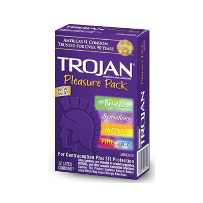 Trojan Condom Pleasure Pack 12 Pack